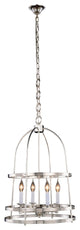 Elegant Lighting Baltic Collection Pendant, Polished Nickel