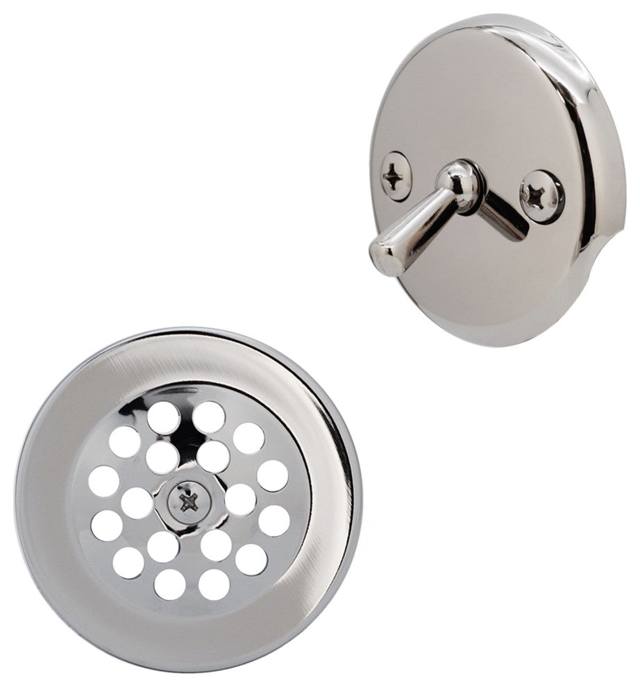 Beehive Grid All Exposed Bath Waste - 22" Make-Up In Polished Chrome, Polished Chrome