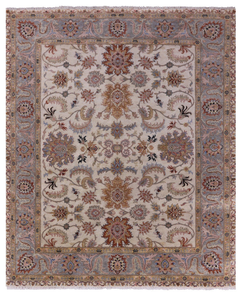 8' 1" X 9' 9" Hand-Knotted Persian Tabriz Wool Rug Q9025