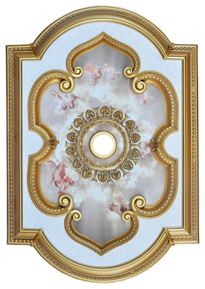 Artistry Lighting Rectangular Gold Ceiling Medallion Arc0913-cf-023