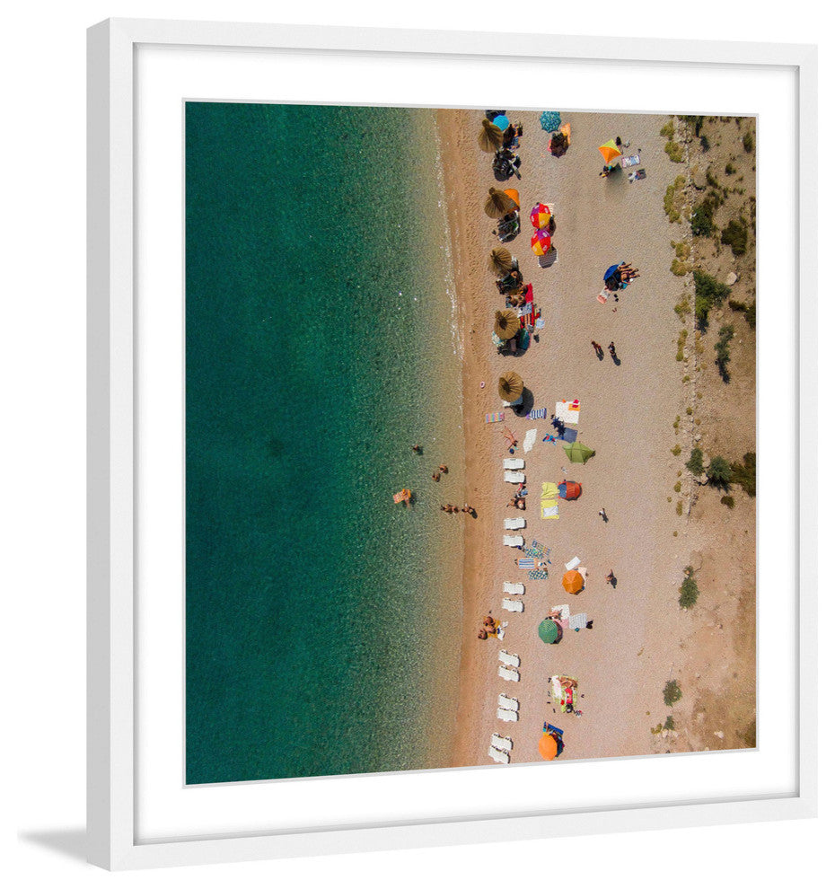 "Beach Lineup" Framed Print by Karolis Janulis