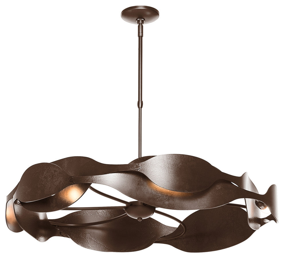 Waves Pendant, Bronze Finish, Standard Overall Height