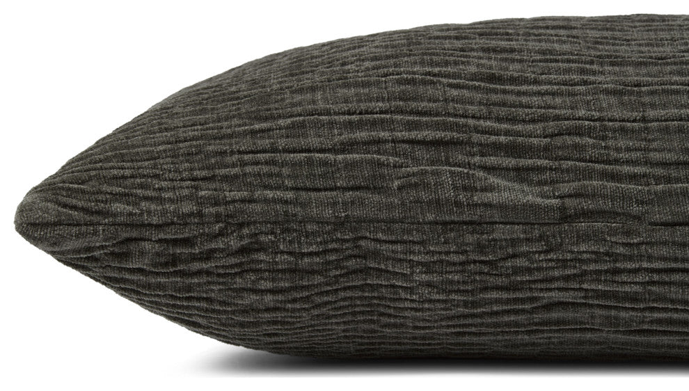 Loloi Pillow, Charcoal, 13''x21'', Cover Only