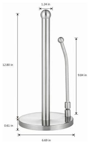 Jiallo Paper Towel Holder With Round Knob and Tension Arm