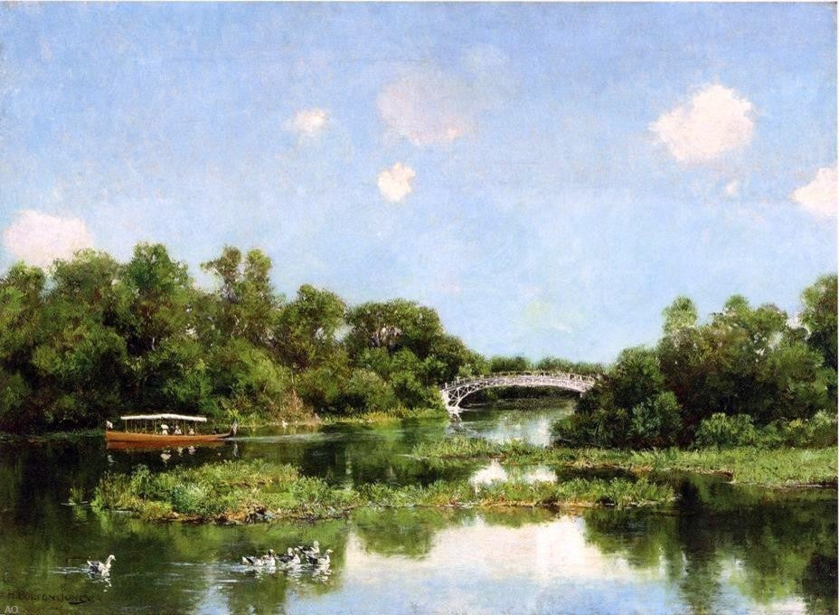 Hugh Bolton Jones South End of Wooded Island, 21"x28" Gallery Wrapped Canvas