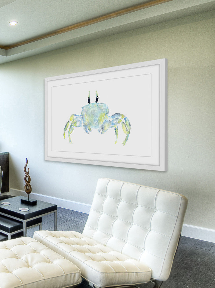 Marmont Hill, "Ghost Crab" by Thimble Sparrow Framed Painting Print, 18x12