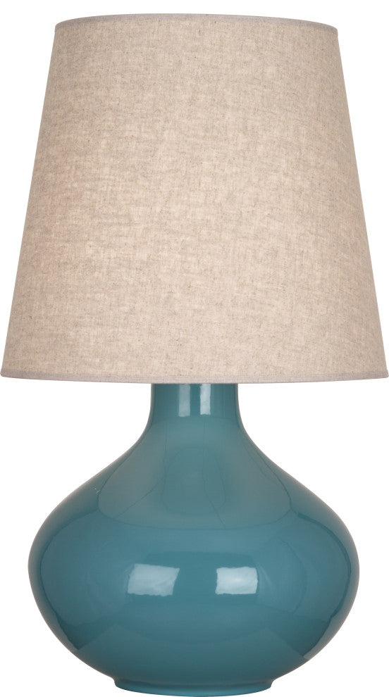 June Table Lamp, Buff, Steel Blue