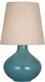 June Table Lamp, Buff, Steel Blue
