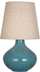 June Table Lamp, Buff, Steel Blue