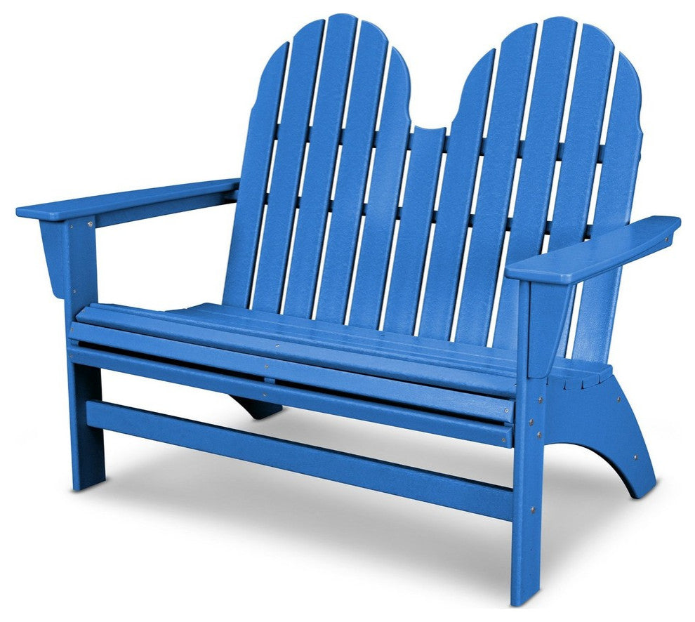 Vineyard Adirondack Bench, Pacific Blue