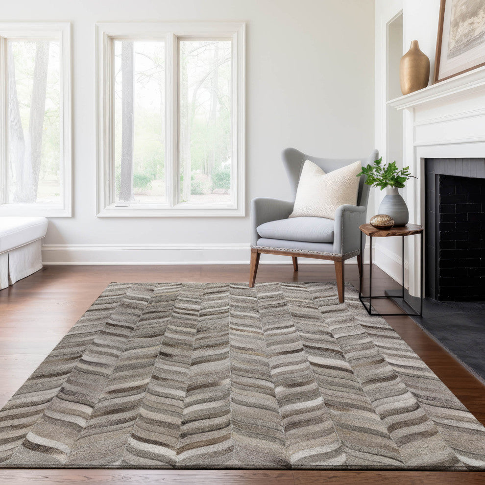 Addison Premium Washable Mayfield AMF106 Gray 3' x 5' Rug