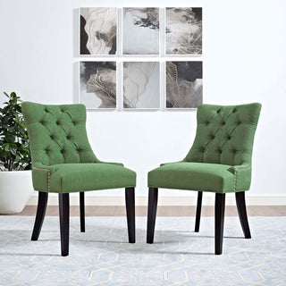 Green Regent Dining Side Chair Fabric Set of 2