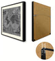 World Vintage Map Print On Canvas With Black Custom Frame, 28" X 37"