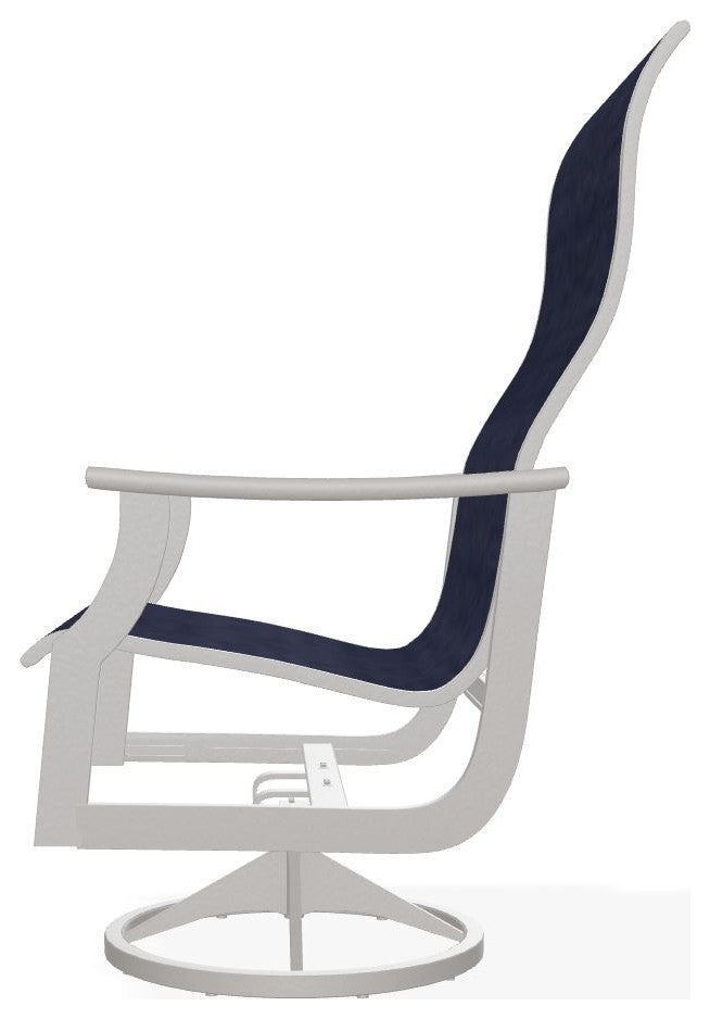 St. Catherine Sling Outdoor Supreme Swivel Rocker, Collect Indigo/Warm Gray