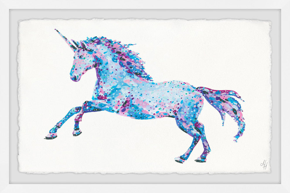 "Unicorn Magic Dust" Framed Painting Print, 18"x12"