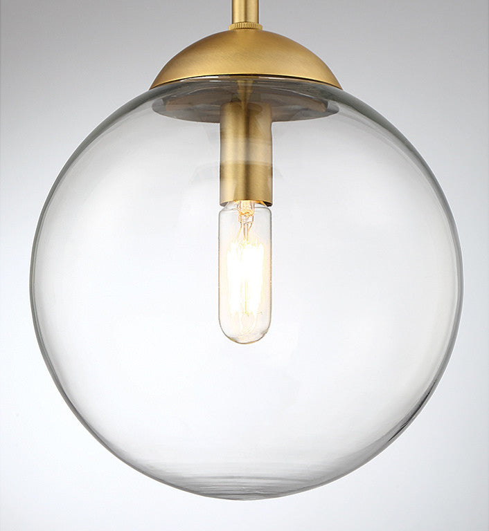 1-Light Mini Pendant, Natural Brass
