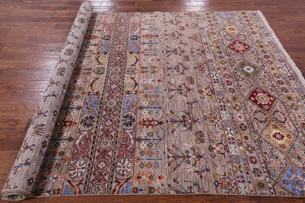 Super Kazak Khorjin Handmade Rug 6' 8" X 10' 0" Q10343