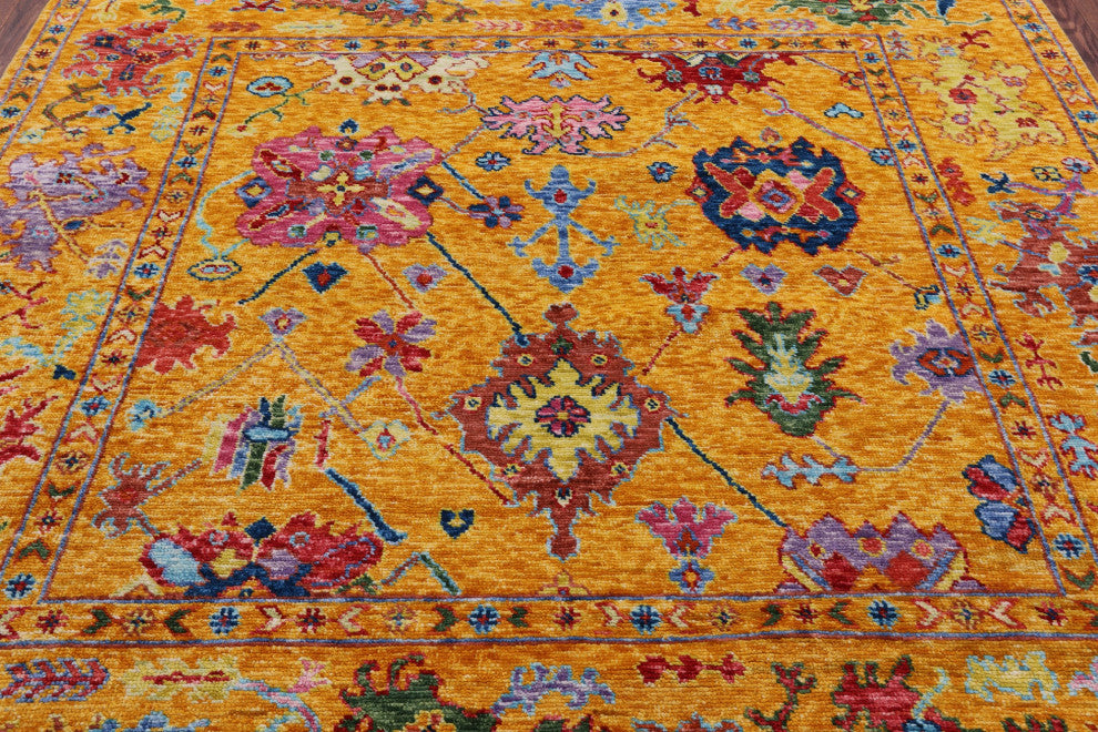 8' Square Turkish Oushak Hand Knotted Rug - Q16059