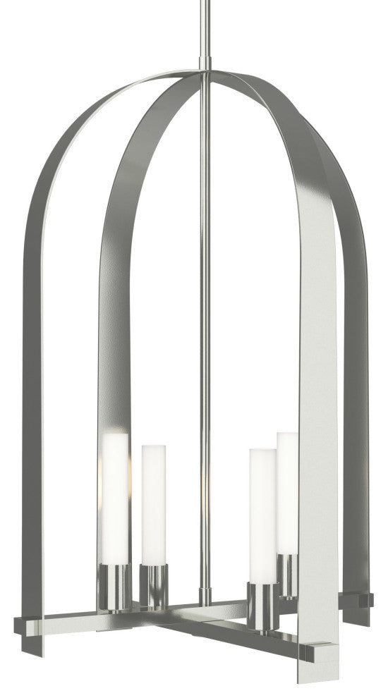 Triomphe 4-Light Pendant Frosted Glass, Sterling