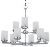 Maxim 10206 Corona 28"W 9 Light Chandelier - Satin Nickel