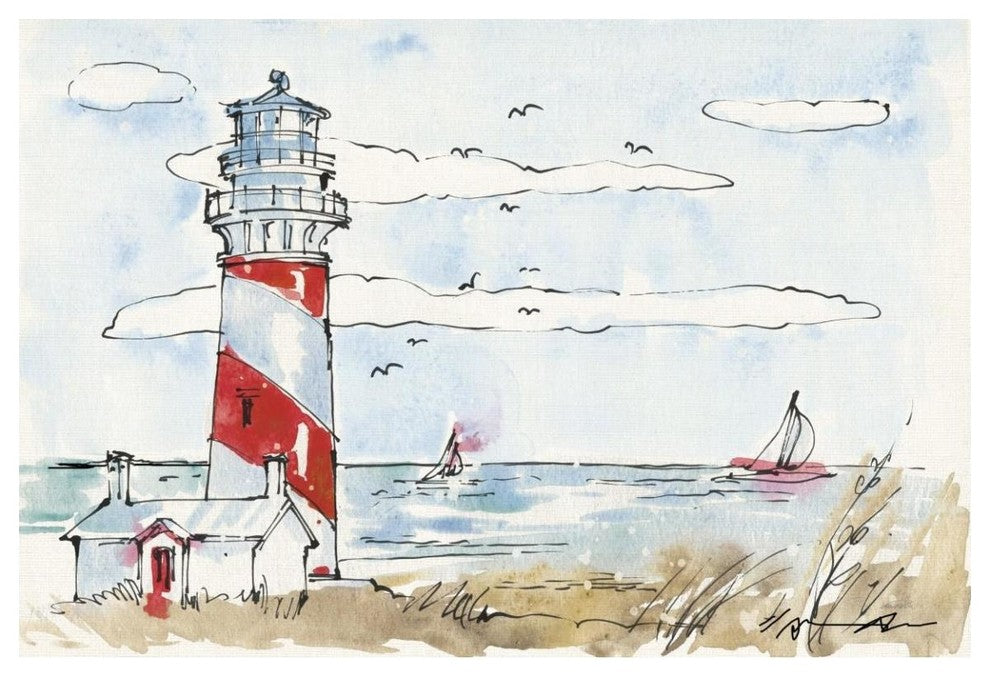 "Coastal Life I" Digital Paper Print by Anne Tavoletti, 50"x34"