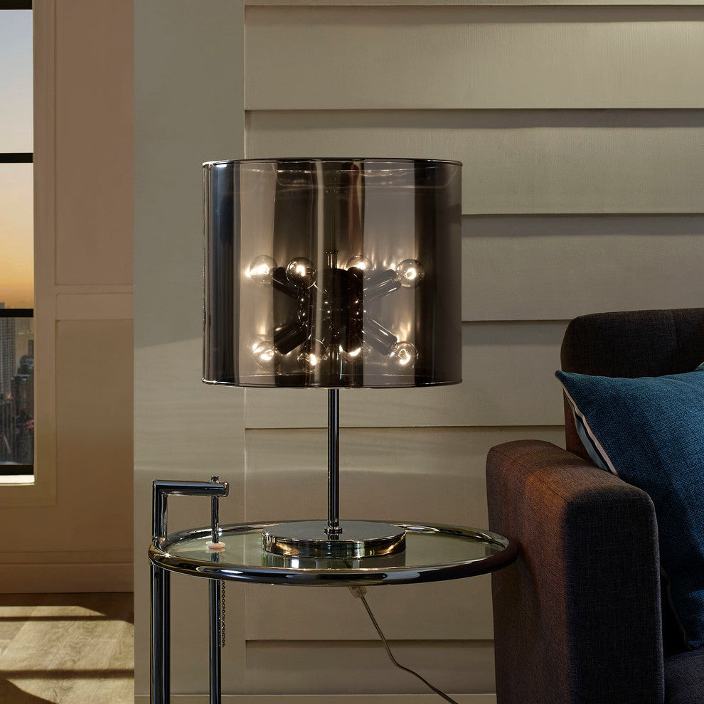 Modern Contemporary Living Room Table Lamp Silver