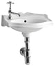 Isabella Collection Small Rectangular Wall Mount Basin With Integrated Oval Bowl