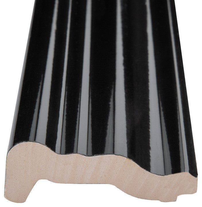 Chester Chair Rail Nero Ceramic Wall Trim
