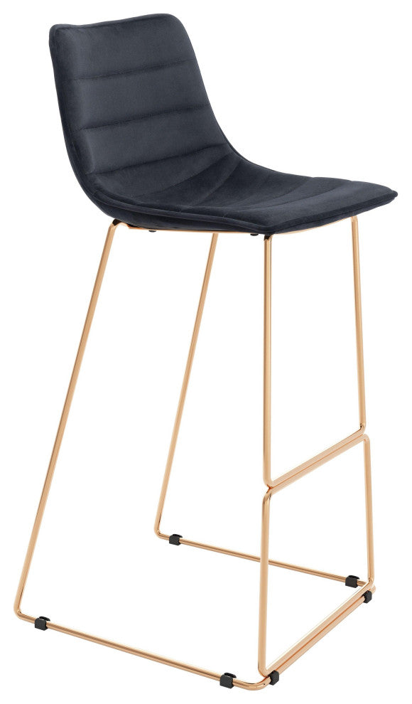 Adele Barstool (Set of 2) Black & Gold