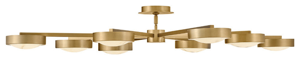 Fredrick Ramond Cava Large Convertible Semi-Flush Mount, Lacquered Brass