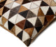 22"x22" Torino Classic Large Mosaik Cowhide Pillow, Tricolor