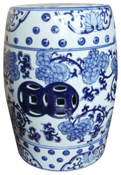 painted porcelain stool