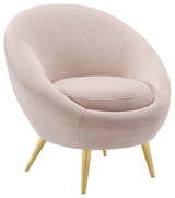 Circuit Performance Velvet Accent Chair Pink