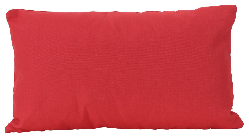 GDF Studio Coronado Outdoor Water Resistant Rectangular Throw Pillow, Red, Set o