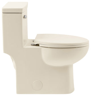 Classe One Piece Toilet with Front Flush Handle 1.28gpf, Bisque
