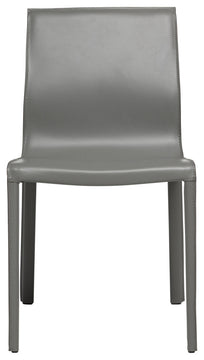 Elite Living Stan, Set of 2, Modern Leather Dining Chair, Gray