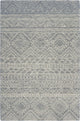 7" x 9" Light Gray Boho Chic Area Rug