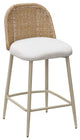 Alexa Cream Outdoor Counter Stool Cream