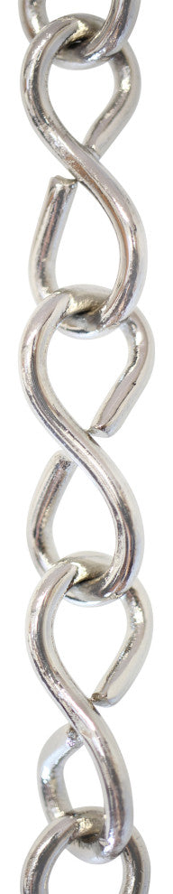 RCH Hardware Brass Loop Chandelier Chain, 2 Sizes, 3', Polished Nickel, U35
