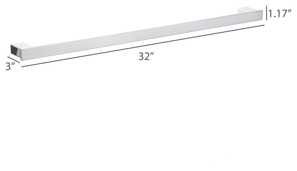 BOANN Sweden Series Stainless Steel Bathroom 32-in Towel Bar, Chrome