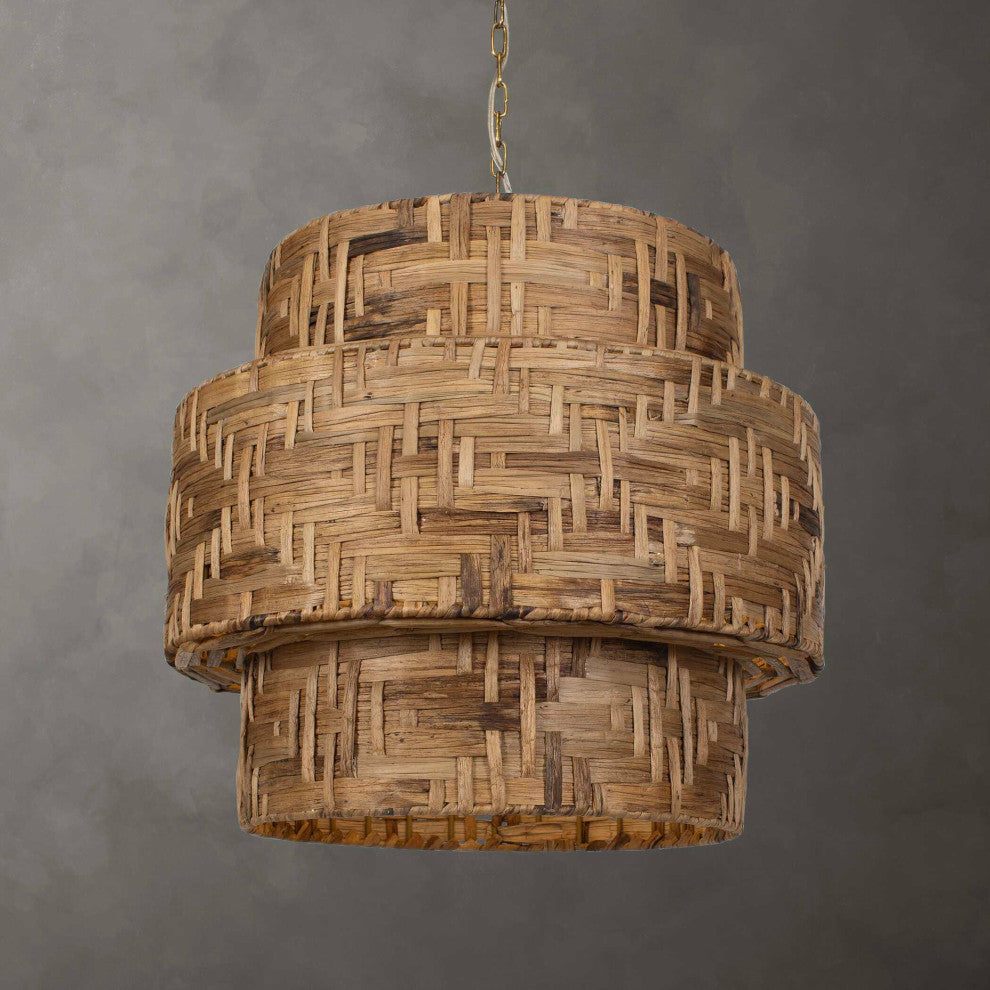 Uttermost Water Hyacinth 4 Light Woven Pendant
