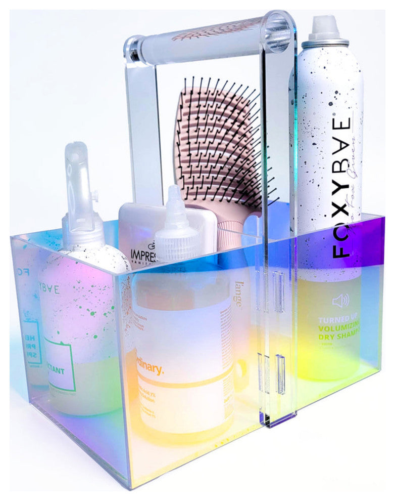 Prisma Clear Acrylic Makeup Organizer 2 Compartment