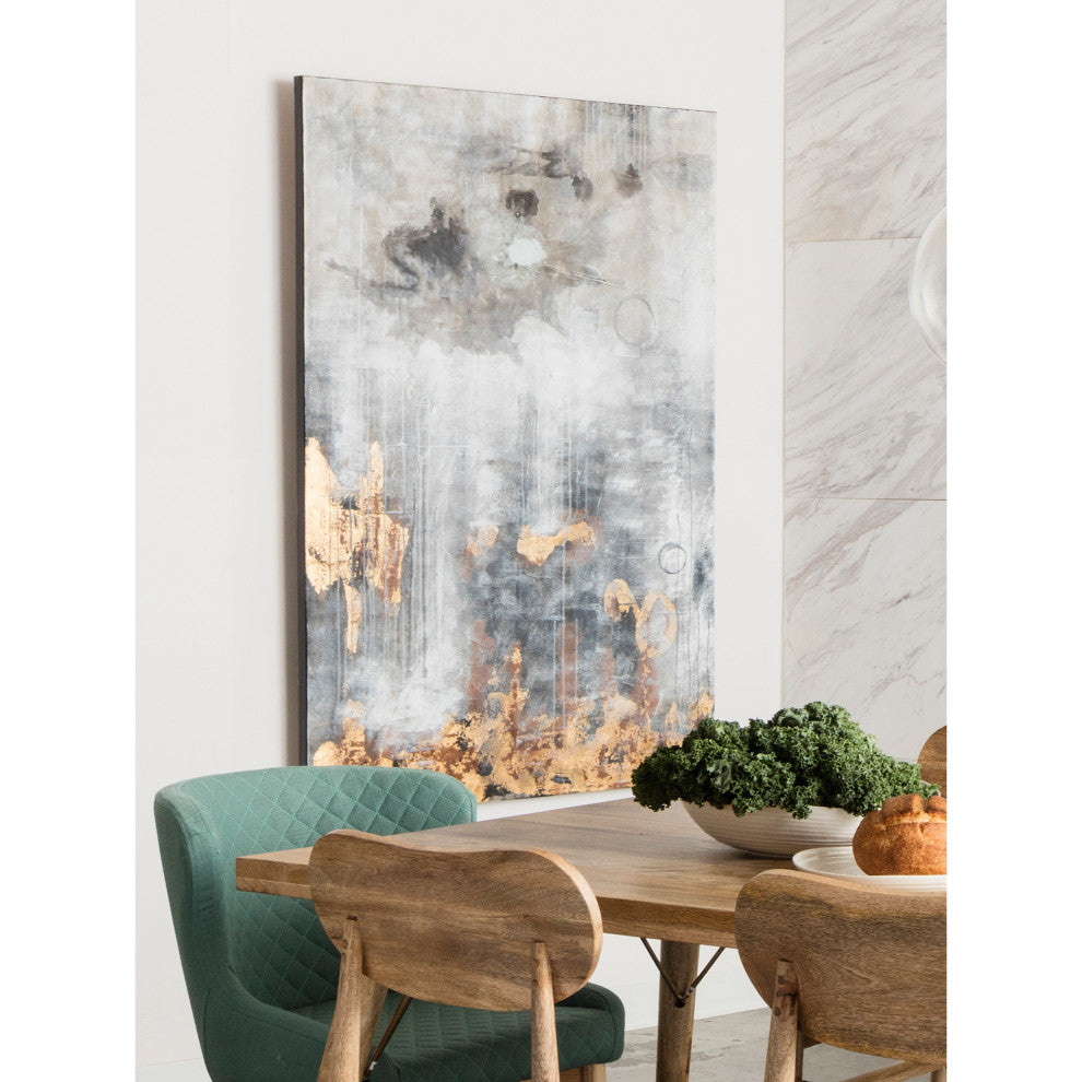 Contemporary Gold Rain Wall Dcor - Multicolor