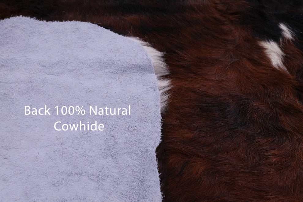 Tricolor Natural Cowhide Rug 6' 10" X 6' 2" C1860