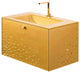 Diva Luxury Murano Glass Drop-In Single Bathroom Vanity 32", Gold