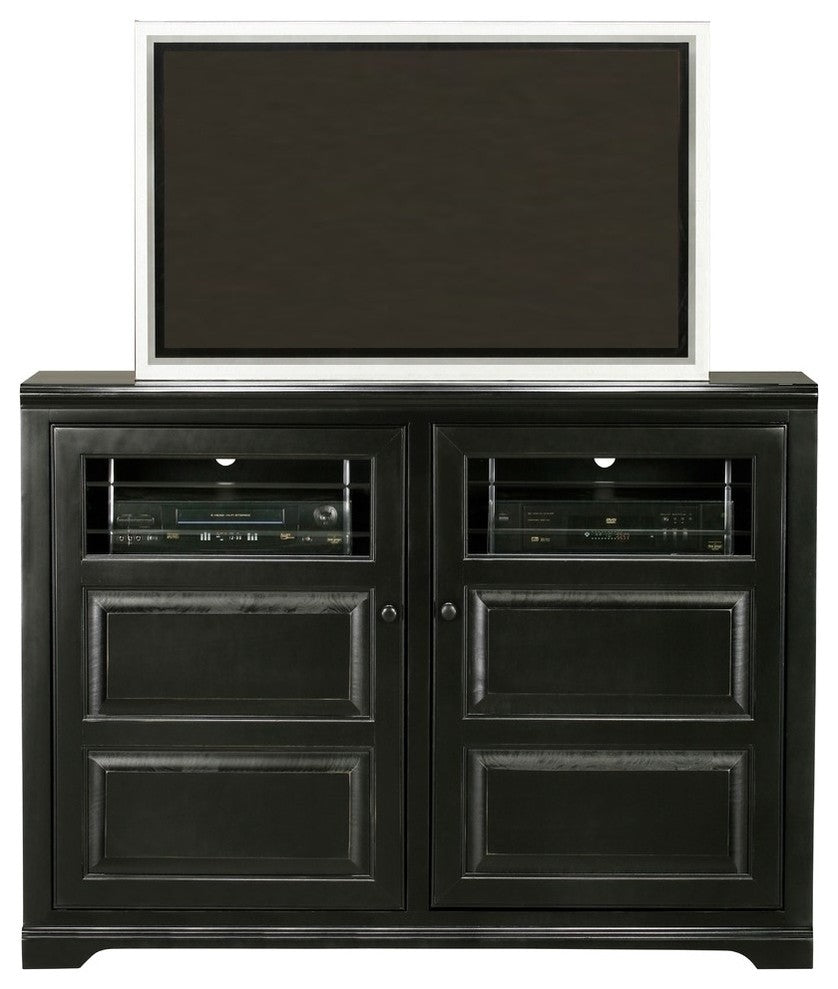 Eagle Furniture 55" Savannah Tall Flat-Panel Entertainment Console, Iron Ore