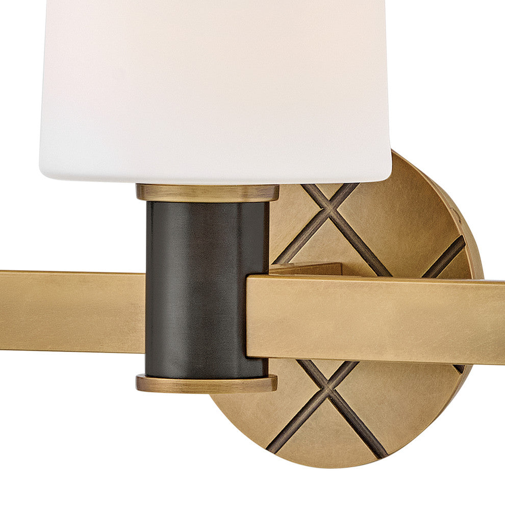 Hinkley Declan Medium Three Light Vanity, Heritage Brass