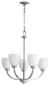 Quorum Lighting (6060-5-64) Reyes Transitional Chandelier in Classic Nickel