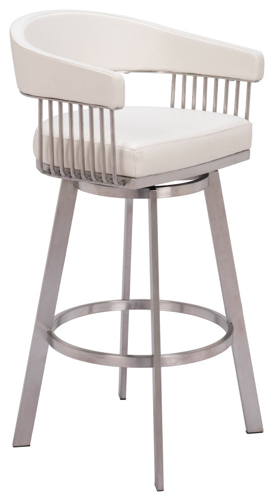Bantry Swivel Barstool White