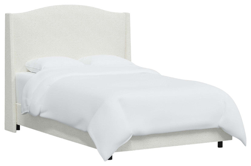 Camelback Wingback Bed, Milano Snow, King